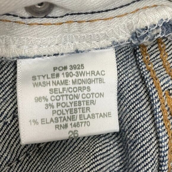 Re/Done x Revolve Originals High Rise Ankle Crop Jean Midnight Blue Dark Wash 26 - Picture 8 of 11